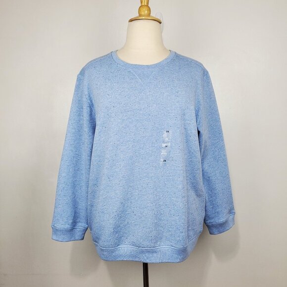 Karen Scott Sport Essential Blue Fleece Sweatshirt NEW NOWT Size 2X - Picture 12 of 12